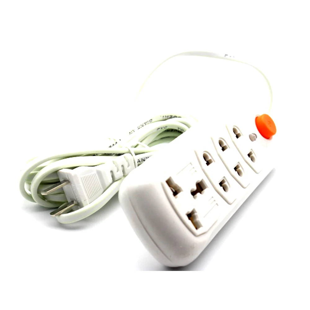 Удлинитель с 3 м проводами 250 В 10 А 4 порта|extension socket|socket apower strip |