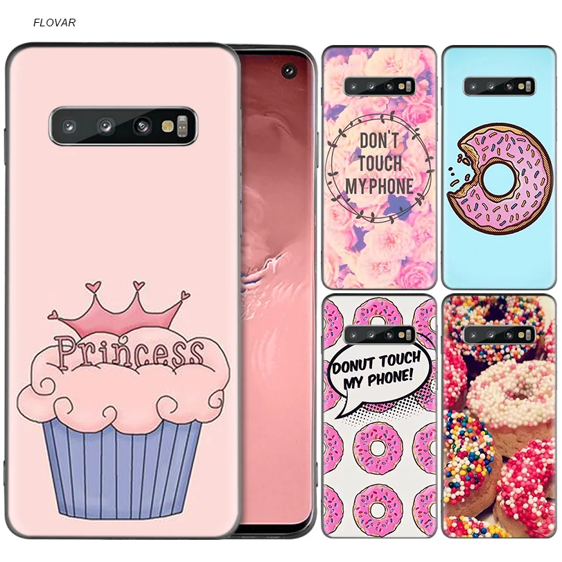 

Simps Donuts LOVE COM Candy Cake Case For Samsung Galaxy A6 A8 J4 J6 Plus A7 A9 J8 2018 Note 9 8 Mobile Phone Bag Cover Black