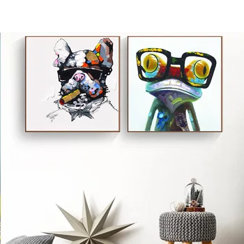 

EECAMAIL Nordic Minimalist Cartoon Animals Frog Dog Diamond Painting Cross Stitch 5D Full Diamond Embroidery Home Decor