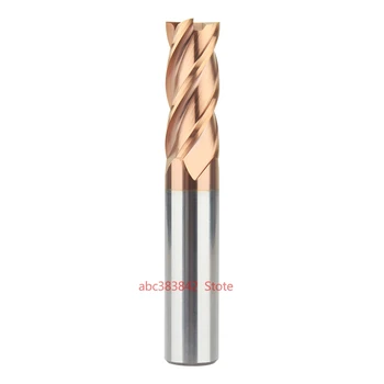 

55 degree tungsten steel milling cutter straight shank coated carbide lengthened 4-edge flat-bottom end milling cutter CNC cutte