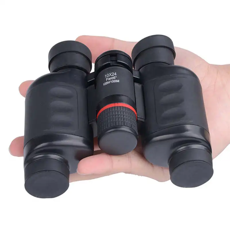 

HD 10X24 Binoculars Low Light Level Night Vision Telescope Mini Portable Military Zoom 10X Scope For Travel Hunting Outdoor