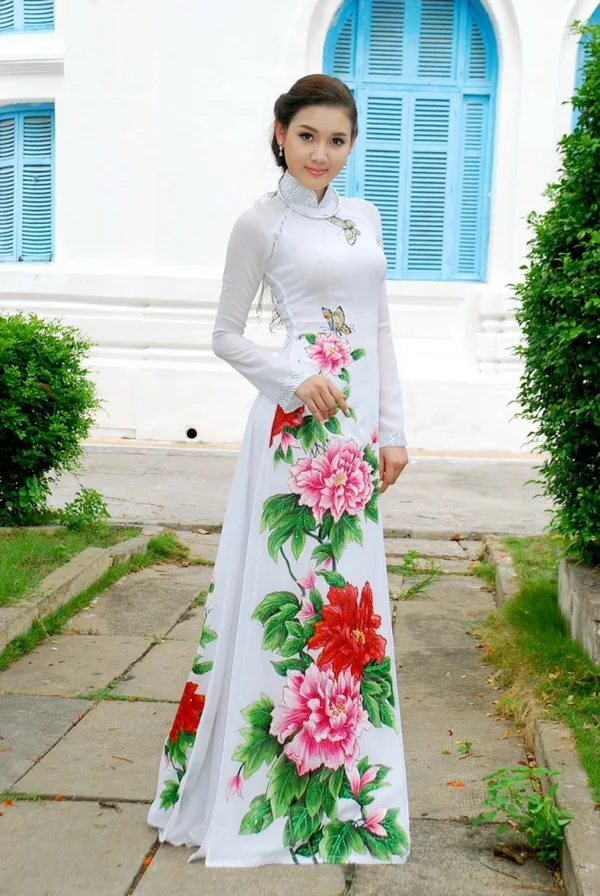 Aodai вьетнамская одежда cheongsam aodai вьетнамское платье вьетнамское традиционное платье cheongsam Современное женское aodai ao-dai портной