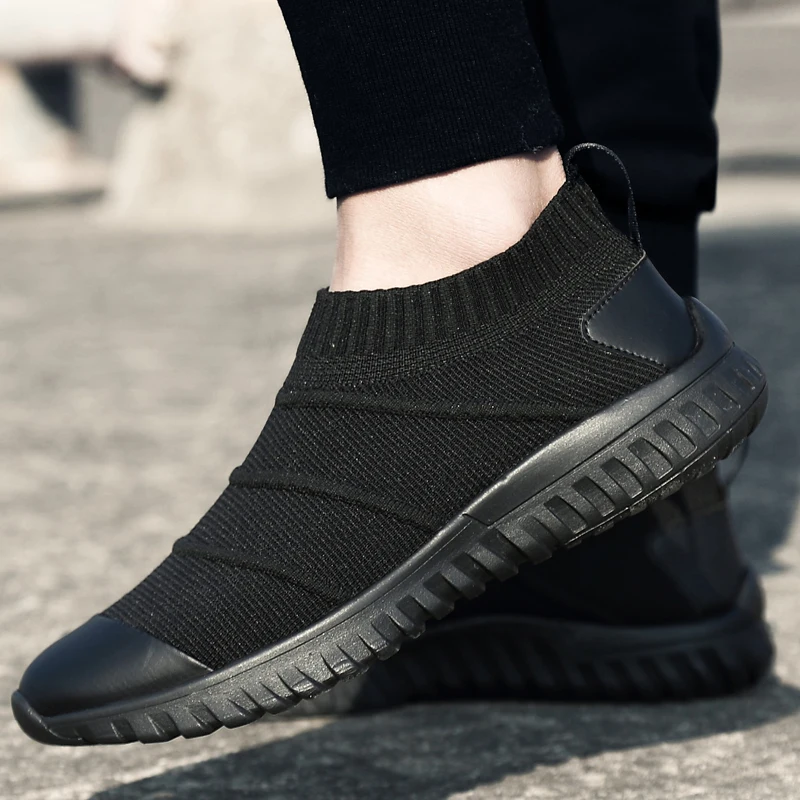 

Autumn Mens Fashion Slip On Shoes High Top Male Casual Fly Weave High Top Sock Male Breathable Chaussure Lightweight Shoes ix5
