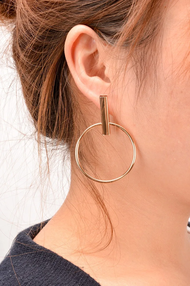Новые корейские простые серьги-кольца Aros для женщин, геометрические большие круглые серьги-кольца для ушей, серьги вrincos бижутерия XRE01