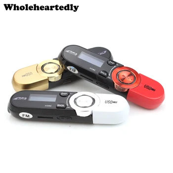 

Mini Portable USB MP3 Player Music Media Player with LCD Screen UP to 16GB TF Card Slot Support FM Radio + earphone as gift