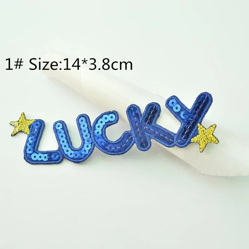 

DIY 1Pcs Letter Patch Kids Cartoon Iron On Cute Patches For Clothes Stickers Embroidered Patches Applique