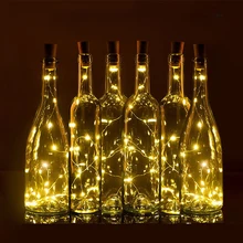 75CM 1M 2M Wine Bottle Cork Shaped led Spark Starry String Lights Christmas Wedding Party Indoor Outdoor Decoration lights lamp 75CM 1M 2M Wine Bottle Cork Shaped led Spark Starry String Lights Christmas Wedding Party Indoor Outdoor Decoration lights lamp