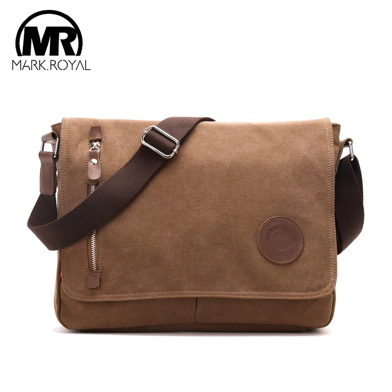  MARKROYAL Canvas Mens Crossbody Bags Male Luxury brand Messenger Bag Cross Body Men's Satchel Pack  - 32965070528