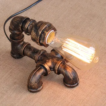 

Art deco creative black workroom table lamp e27 110v-220v vintage reading desk light for study bedroom bedside workshop office