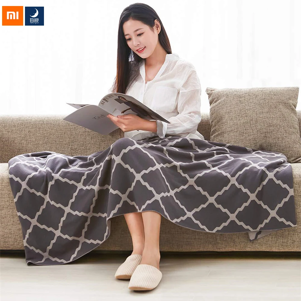 

Original Xiaomi Tonight Knitted Blanket Scarf Soft Multifunctional Scarves Cotton 80cmX140cm 130cmX180cm Optional Size