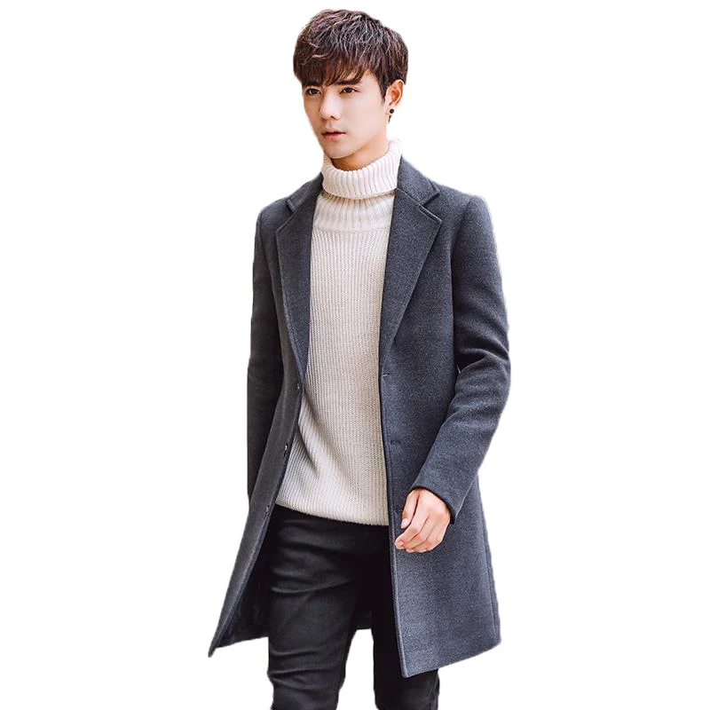 Gabardina Larga Para Hombre Chaquetas para Hombre Estilo