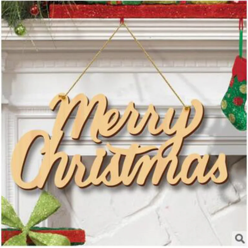 

Wooden letter Christmas Tree Decorations christmas decorations for home Merry Christmas Decorations