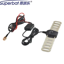 Superbat автомобильный тв цифровой DVB-T FM антенна усилитель SMA штекер разъем для DVB-T настраиваемый TDT