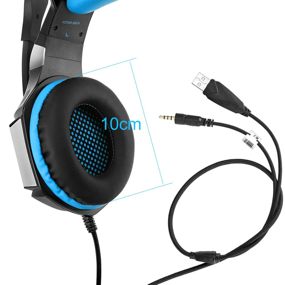 Gaming Headset Stereo Earphone Headphones with Mic LED Light for PS4 Gamepad New Xbox One Laptop PC Gamer (5)