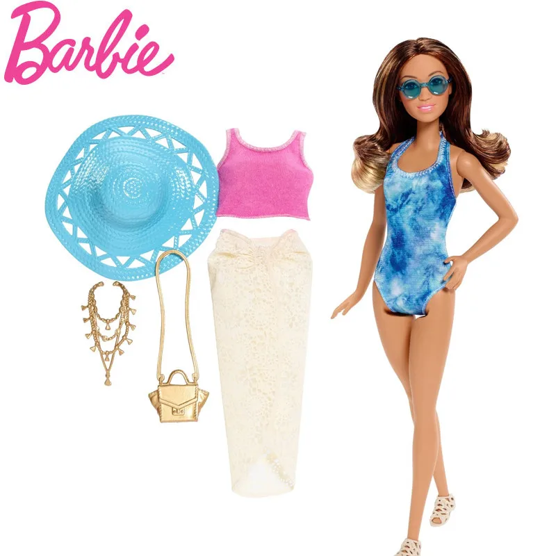 barbie tatil bebek barbie hediye seti mayo elbise bebek kiz hediye oyuncak dgy73 doll girl girl doll toygirls toys aliexpress