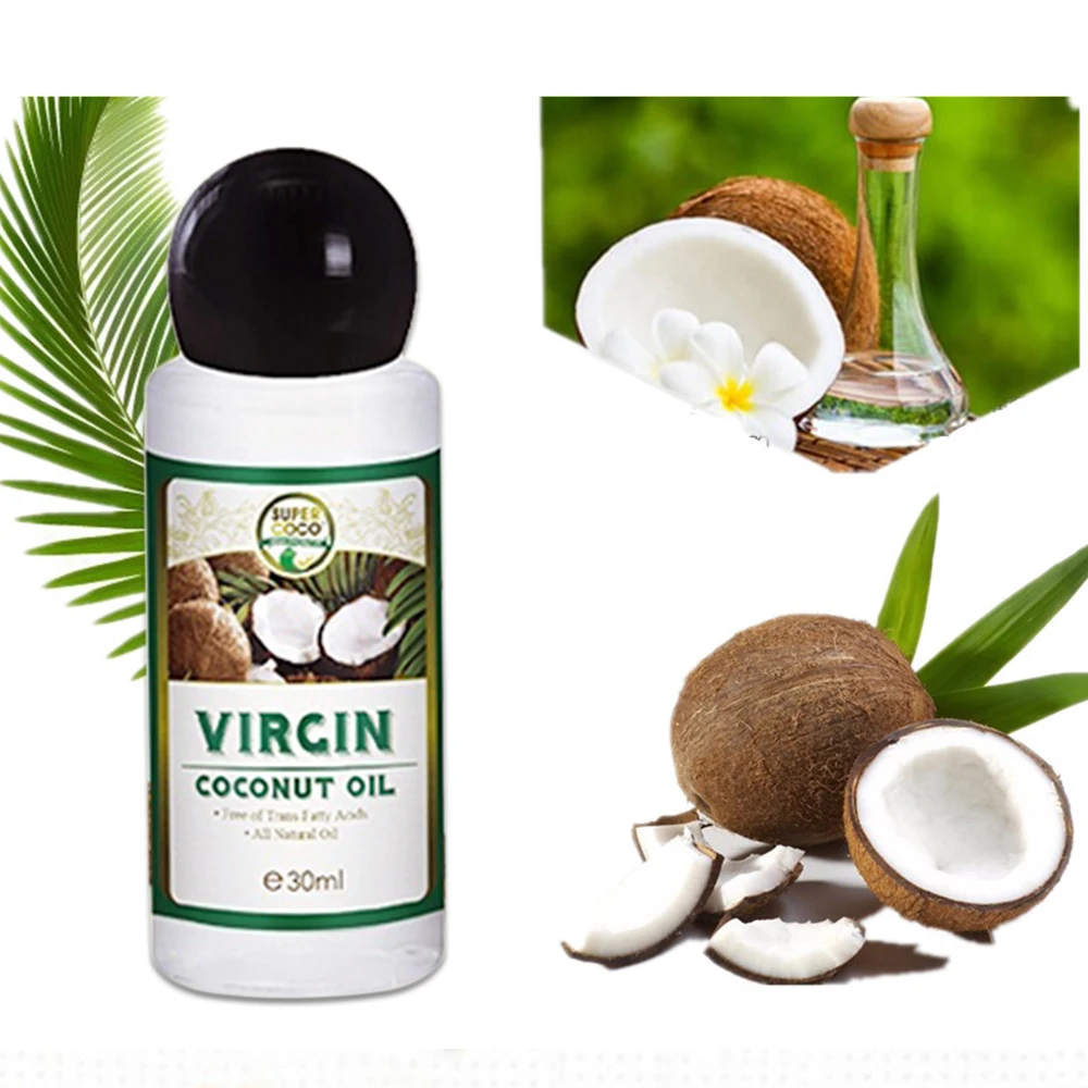 30ML Coconut Oil Extract Cold Pressed Natural Healthy Oil for Aromatherapy Hair&Skin Care /Makeup Remover/Body Message