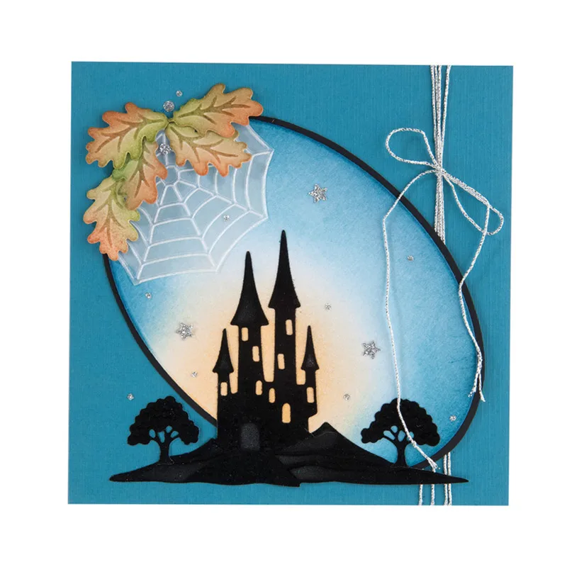 

YaMinSanNiO Landscape Castle Dies Metal Cutting Dies for Scrapbooking Card Making Album Embossing Crafts Stencil New Dies