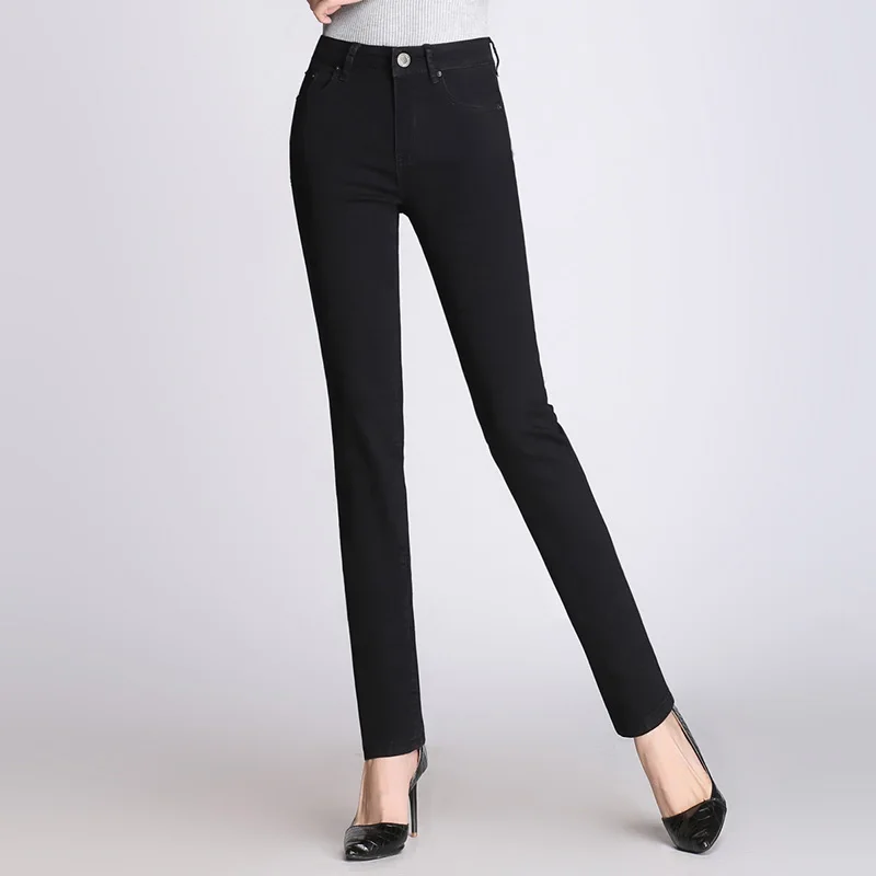 

Women Jeans High Waist Skinny Denim Pants Female Bodycon Push Up Hips Stretch Zippers Ladies Trousers Spring Autumn