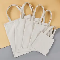 2018 новые белые Для женщин простой холщовый мешок Прочный Портативный женский Повседневное сумка свет Вес может логотип
