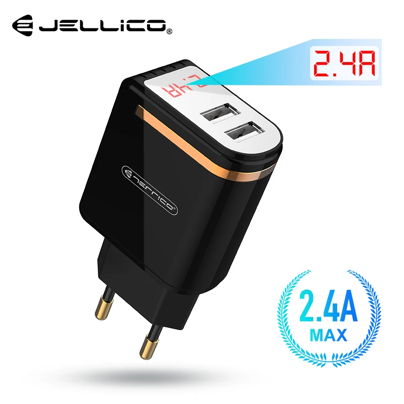 Jellico LED عرض 2 USB شاحن آيفون 2.4A سريع شحن جدار شاحن سامسونج Xiaomi الاتحاد الأوروبي التوصيل LED الهاتف المحمول شاحن Jellico LED عرض 2 USB شاحن آيفون 2.4A سريع شحن جدار شاحن سامسونج Xiaomi الاتحاد الأوروبي التوصيل LED الهاتف المحمول شاحن