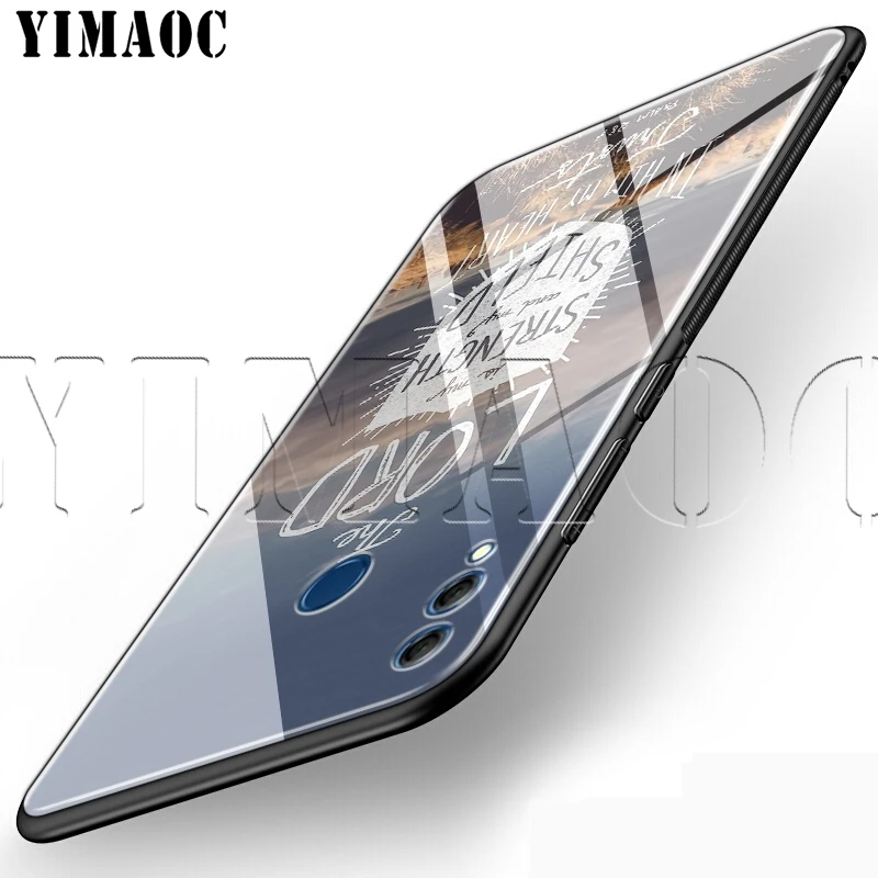 Имаок Библейский стих Иисус Христос христианский стеклянный чехол для Huawei Honor Mate
