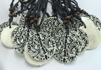 

FREE SHIPPING 12 Necklace Chinese Style Amulet dragon phoenix white totem biker jewelry