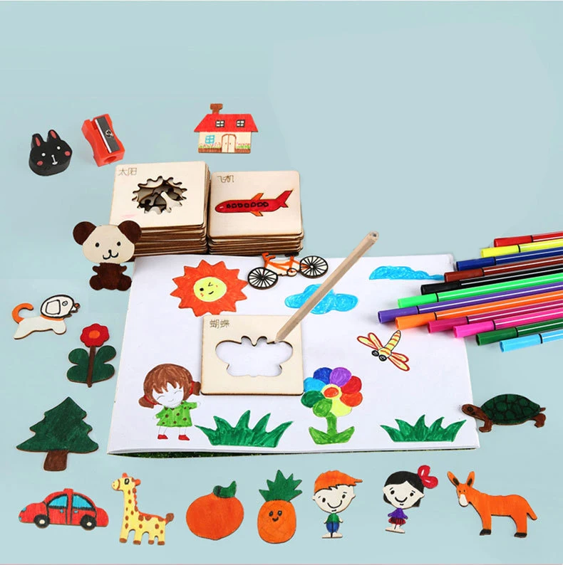 60Pcs Board School Paint Tools Educational Coloring Book Paint Learning Coloring Board Drawing Noard Wooden Drawing toy 60Pcs Board School Paint Tools Educational Coloring Book Paint Learning Coloring Board Drawing Noard Wooden Drawing toy