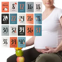 18 Pcs/Set Month Card Pregnant Woman Photography Photo Cards Commemorative Mother Background Decoration Cartoon Floral 18 Pcs/Set Month Card Pregnant Woman Photography Photo Cards Commemorative Mother Background Decoration Cartoon Floral