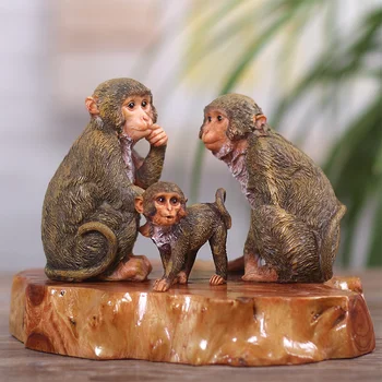 

Cute little monkey furnishing articles of handicraft zodiac creative gift three monkeys sitting room decoration home