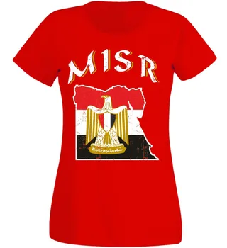

Damen T-Shirt Agypten Rot Egy Women'S Footballer Soccers Egypt Sporter Women 2019 Fashion Round Neck Male Natural Cotton T-Shirt