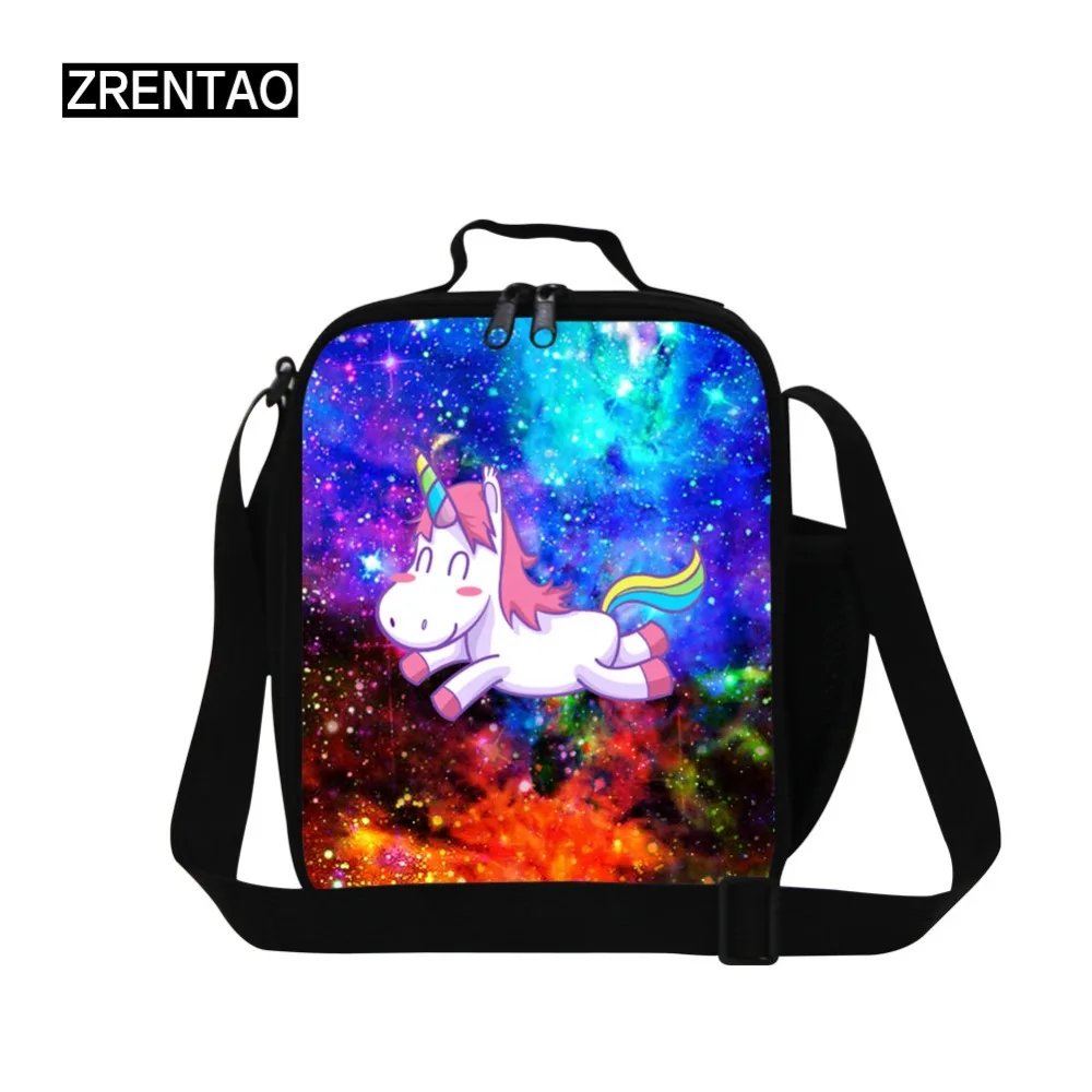 

ZRENTAO cooler bags for school children unicorn lunch bags picnic meal bag bolsa isotermica with bottle pocket nevera portatil
