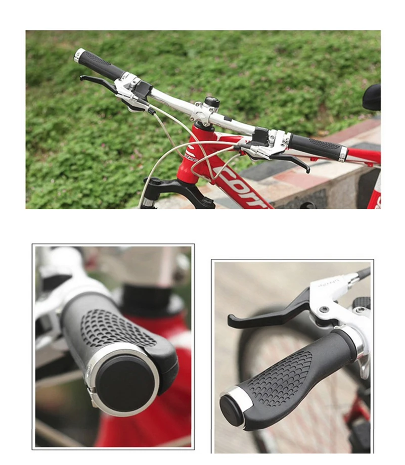 WEST BIKING эргономичные велосипедные ручки из алюминиевого сплава, блокирующее кольцо, двусторонний замок, велосипедные ручки, противоскользящий мягкий руль, резиновый наконечник