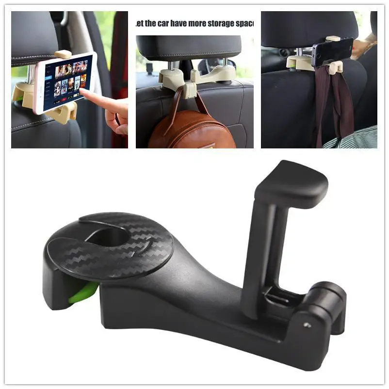 

Car Seat Back Hook Mobile Phone Bracket Multi-function Rear Row Car Phone Bracket Hook