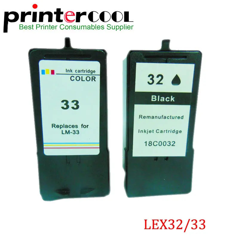 2Pk-for-Lexmark-32-33-Ink-Cartridge-For-Lexmark-X7350-X5450-X5210-X5470-P4350-X7170-Z810