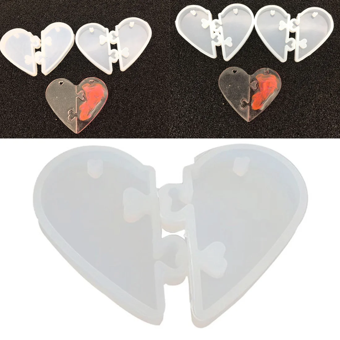 

Love locks Pendant mold for lovers liquid silicone mold DIY jewelry mold for epoxy uv resin mold moule silicone Jewellery tool