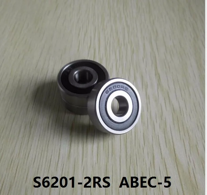 10 шт./лот ABEC-5 S6201RS S6201-2RS 12*32*10 мм Нержавеющая сталь шарикоподшипник Нержавеющая сталь радиальный подшипник 12x32x10 мм