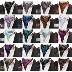 Мужской костюм Пейсли Цветочный галстук Ascot галстук Свадебная вечеринка формальный галстук BWTHZ0314