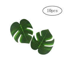 10 шт. моделирование Monstera Премиум искусственные Пальмовые Листья джунгли пляж тема украшения многоразовые поддельные тропические листья, как показано