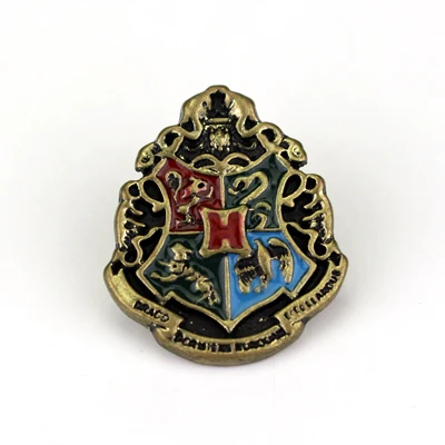 Фильм hp Хогвартс Магическая школа значок брошь Гриффиндор Hufflepuff Слизерин Ravenctaw школа логотип Эмаль Булавка для женщин и мужчин ювелирные изделия - Окраска металла: X11