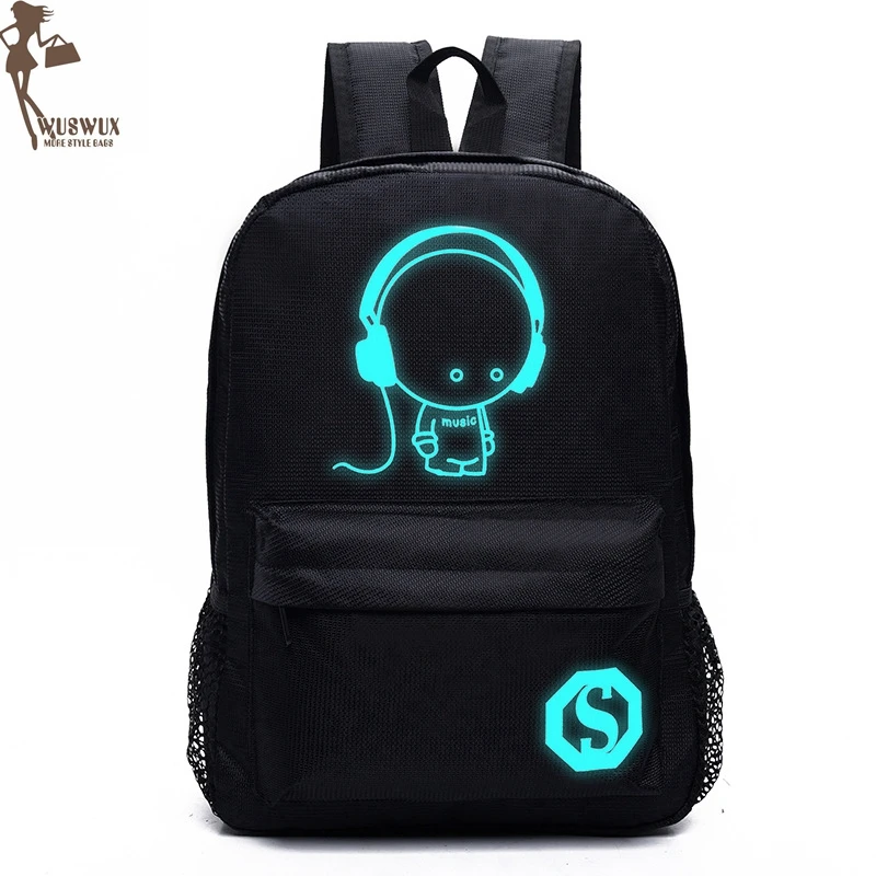 

Backpacks new fashion waterproof nylon Luminous backpack unisex Large capacity travel casual laptop backpack