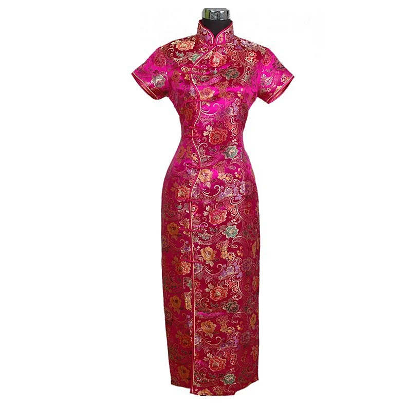 Chinese traditional Women's Long dress Qipao Cheong-sam Wedding Evening Dress Size S M L XL XXL XXXL C0001