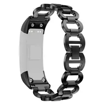 Модный трендовый ремешок из нержавеющей стали для часов Garmin VIVOsmart HR, умный ремешок для браслетов, мужской браслет, сменный мужской браслет, черный цвет