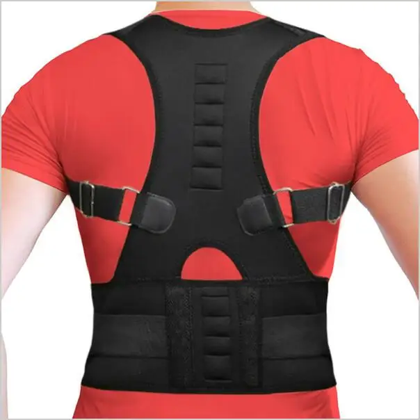Unisex Black S XXL Men Women Adjustable Posture Back Support Corrector