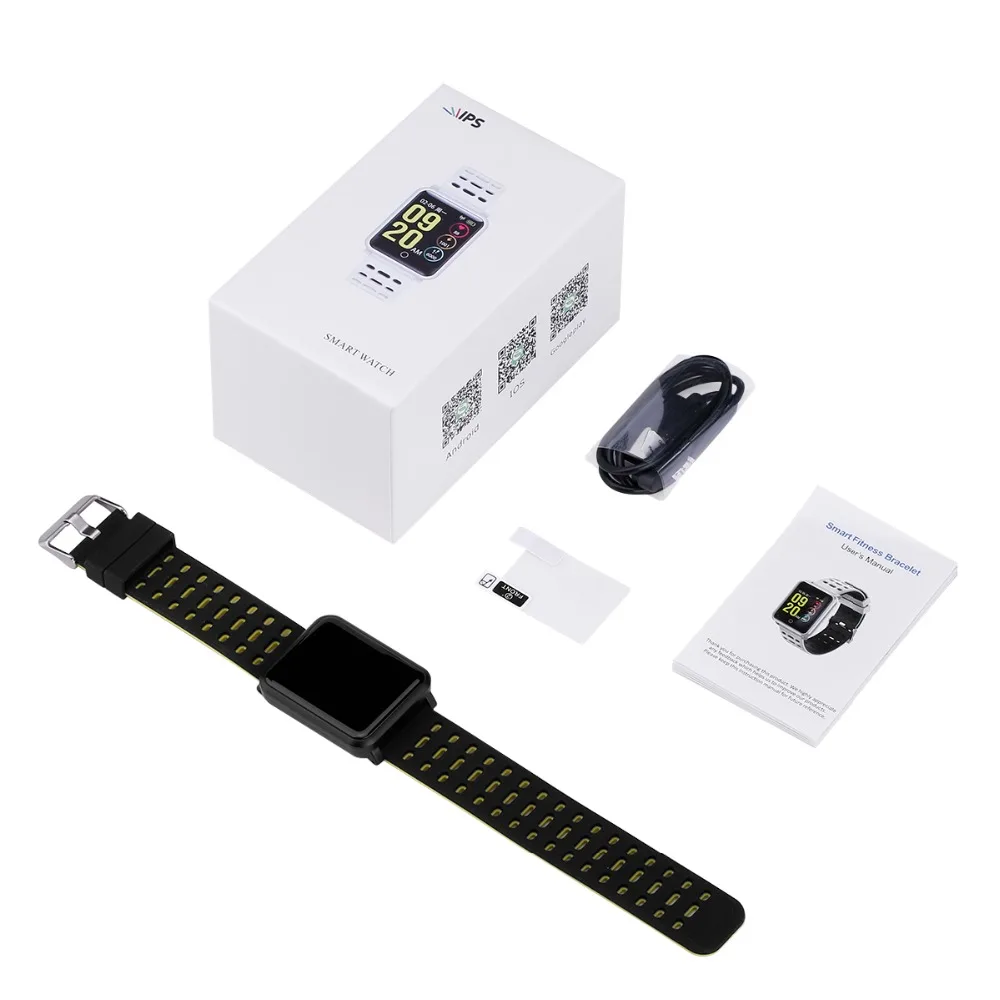 Смарт-часы Diggro N88, ips, IP68, водонепроницаемый съемный ремешок, цветной экран, Bluetooth, пульсометр, измеритель артериального давления, смарт-браслет