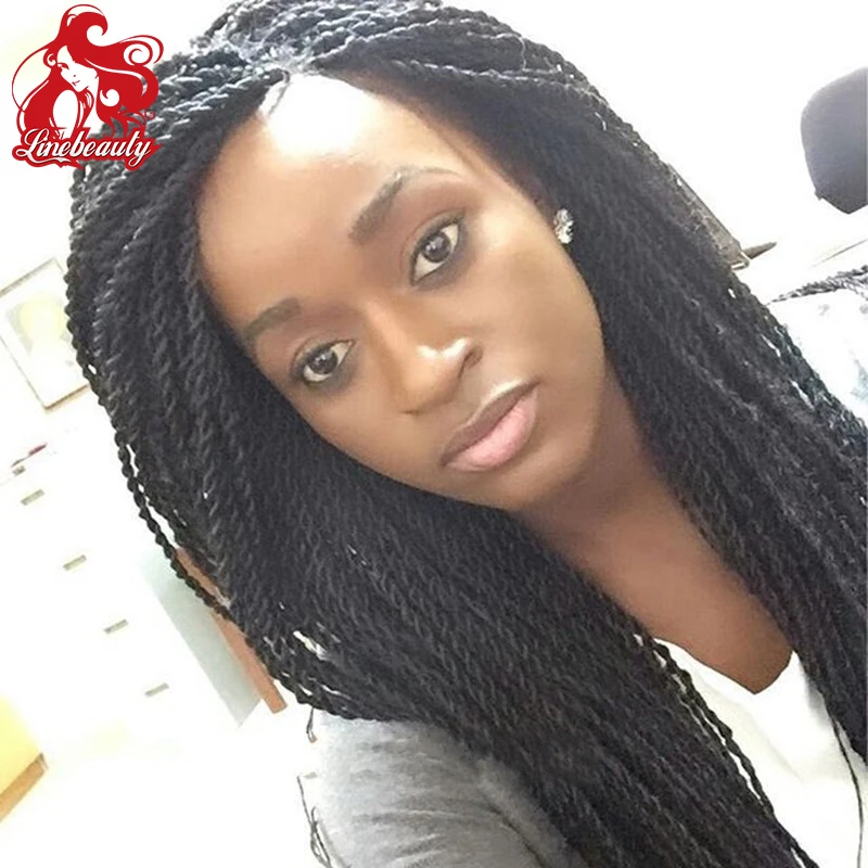 Crochet Braids Hand Braided Wig Lace Front African American Twist