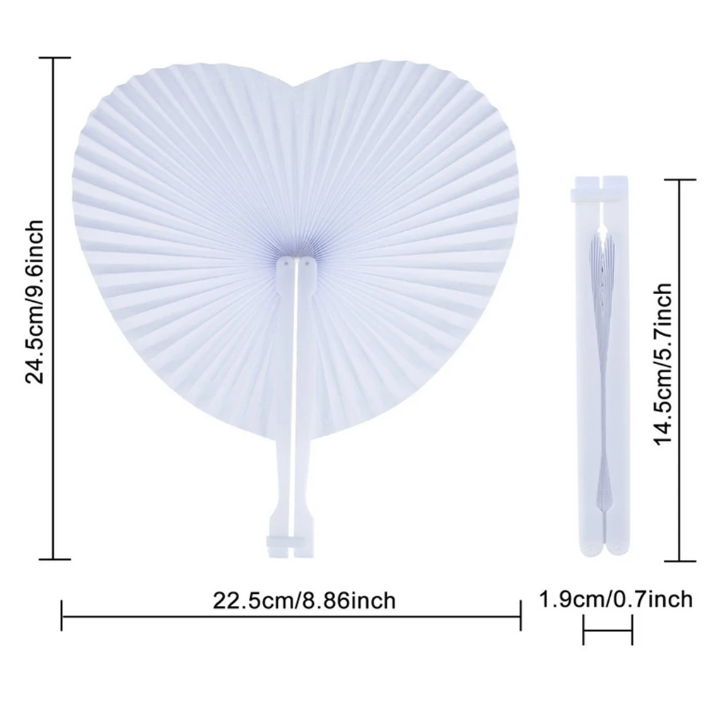 2 шт вентилятор белая бумага деко украшения Свадебная вечеринка подарок DIY вечерние(сердце) сложенный вентилятор для гостей юбилей свадьба