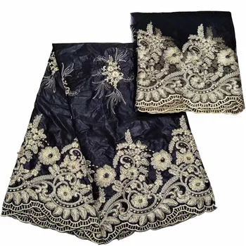 

African Bazin Riche Getzner 2018 Bazin Riche Fabric Hot Selling Tissu Bazin Riche Getzner with Blouse Embroidered Brocade Lace