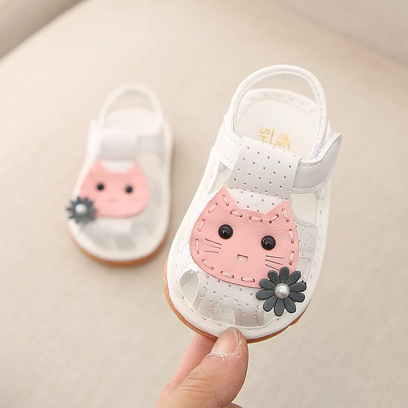 

2019 Newest Summer baby girl sandals soft bottom non-slip baby shoes Lovely Princess toddler Kid shoes