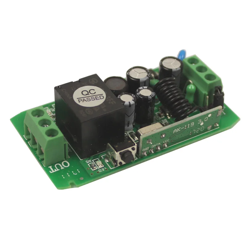110V 220V 85-250V 2-Key Wall Panel Control Wireless Lights Switch Receiver Relay-5