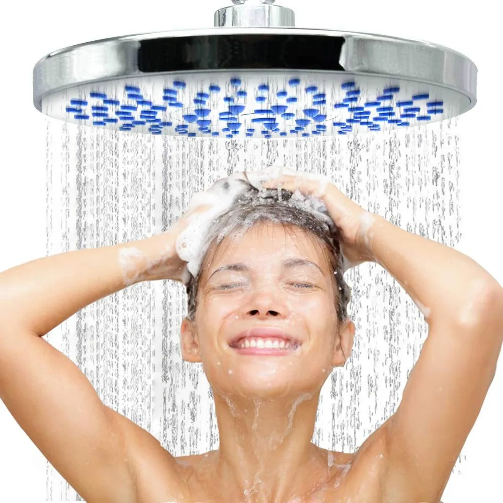 8" Round Waterfall Bath Sprayer Overhead Fixed Rainfall Shower Head